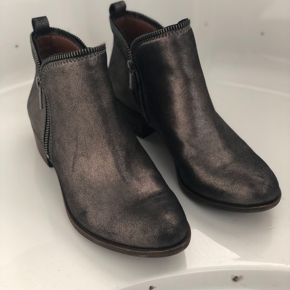 Lucky Brand metallic ankle boots